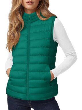 Lightweight Quilted Puffer Vest | Sleeveless Puffy Jacket for Women - Stylish